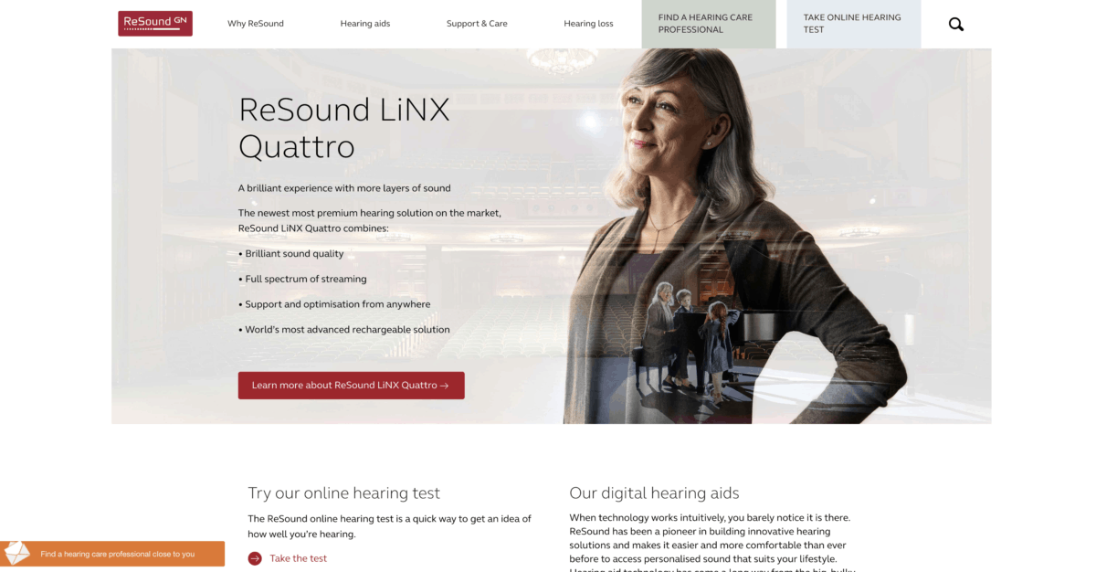 Resound homepage